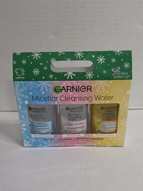 Garnier Micellar Cleansing Water Trio - Blue, Pink & Yellow *NWT*